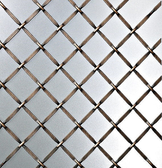 Richelieu 833234BORB 36 x 48" Diamond Metal Wire Mesh - Oil Rubbed Bronze