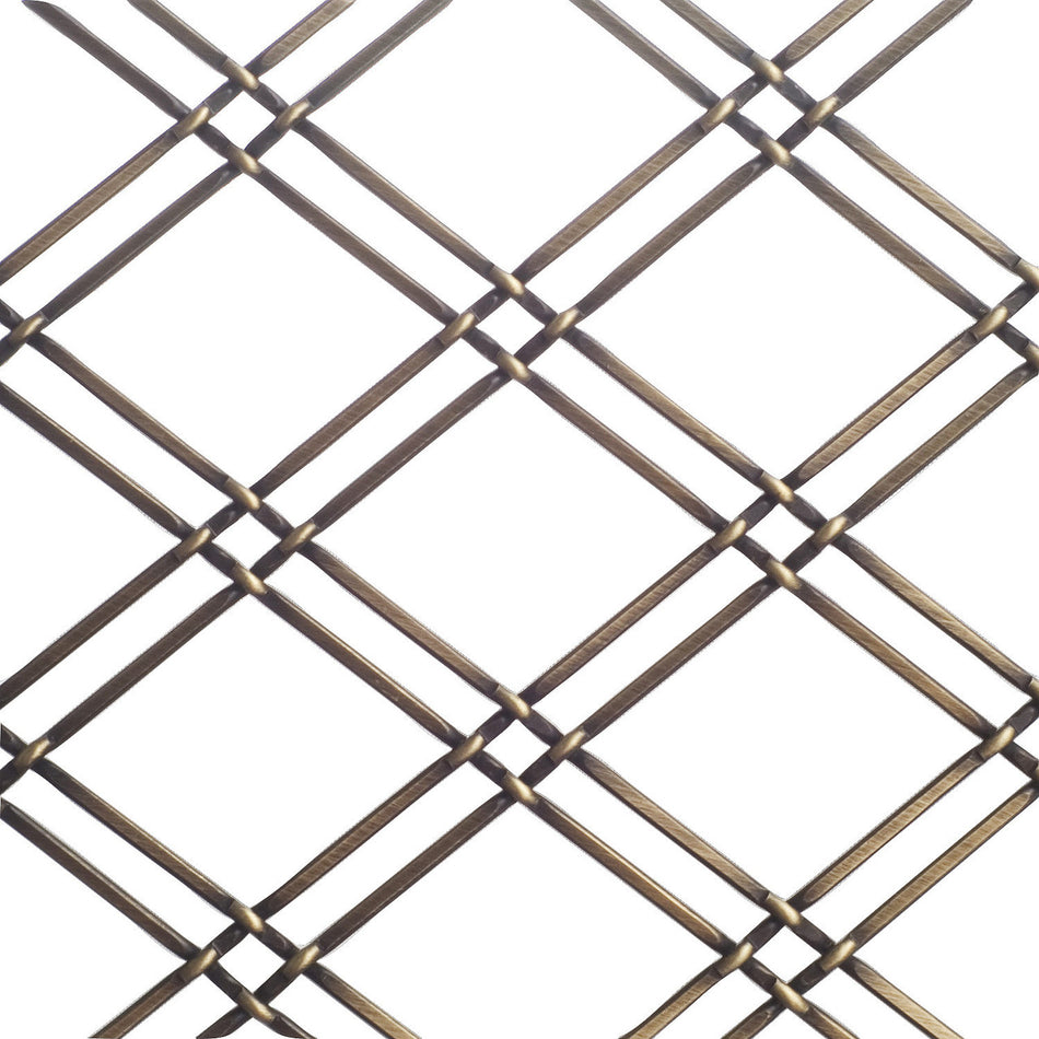 Richelieu 88114BB 36 x 48" Double Diamond Metal Wire Mesh - Burnished Brass
