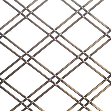 Richelieu 88114BB 36 x 48" Double Diamond Metal Wire Mesh - Burnished Brass
