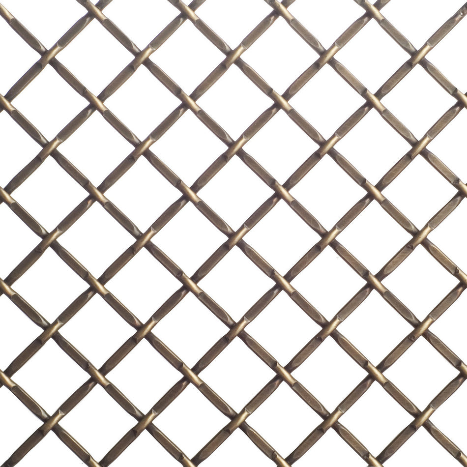 Richelieu 881214BB 36 x 48" Diamond Metal Wire Mesh -  Burnished Brass
