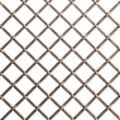 Richelieu 881214BB 36 x 48" Diamond Metal Wire Mesh -  Burnished Brass