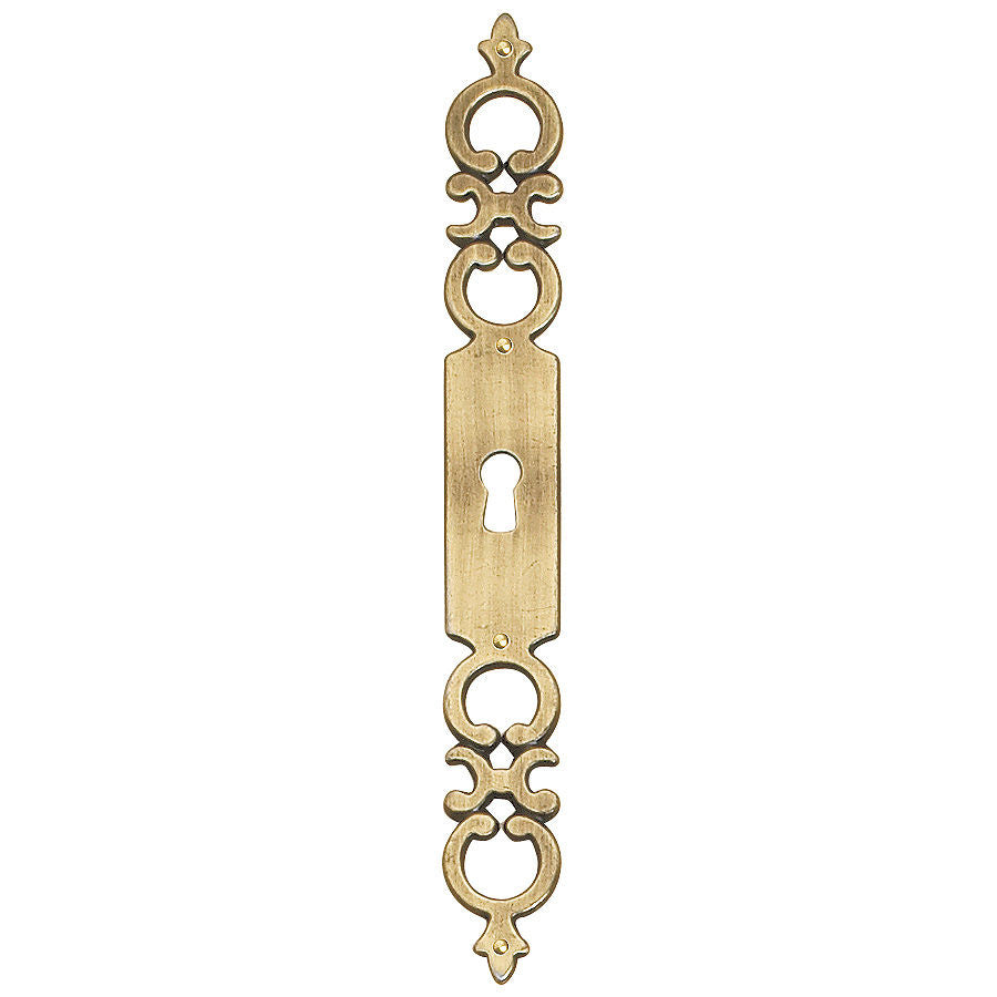 Richelieu 88344AE: 7-1/4" Traditional Keyhole Plate - Antique English