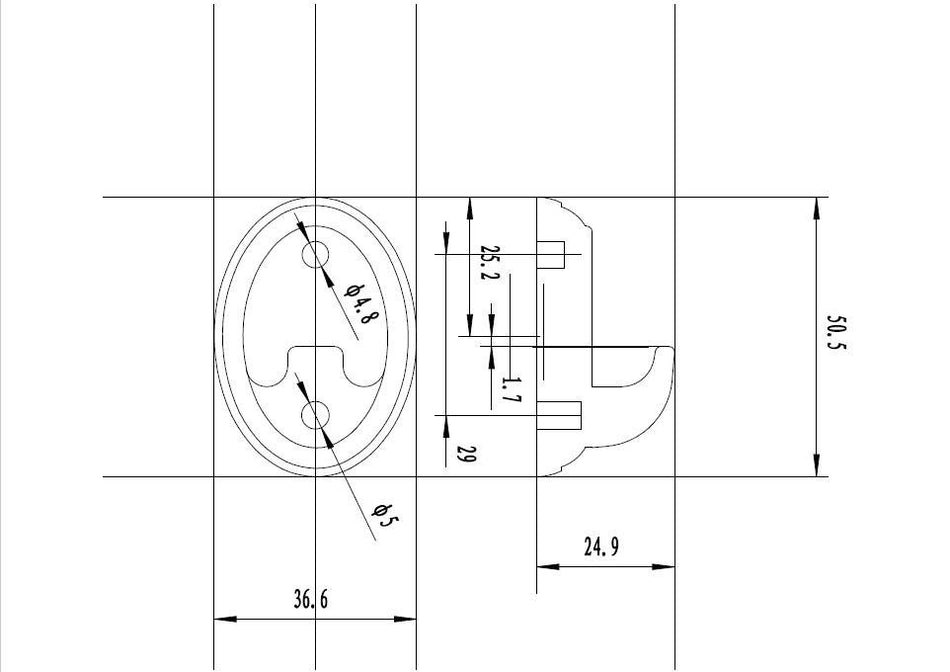 Richelieu 98143: 2" Utility Adhesive Wall Hook - Polished Chrome