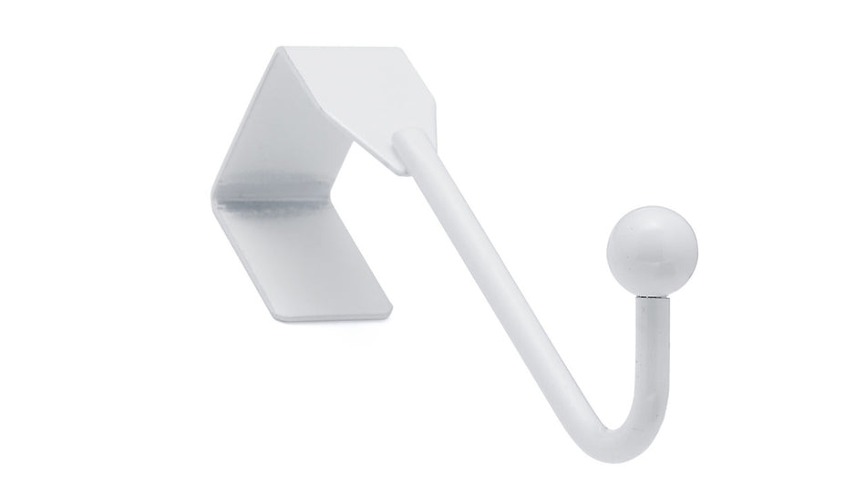 Richelieu 99901: Utility Over-the-Door Hook w/Ball End - White
