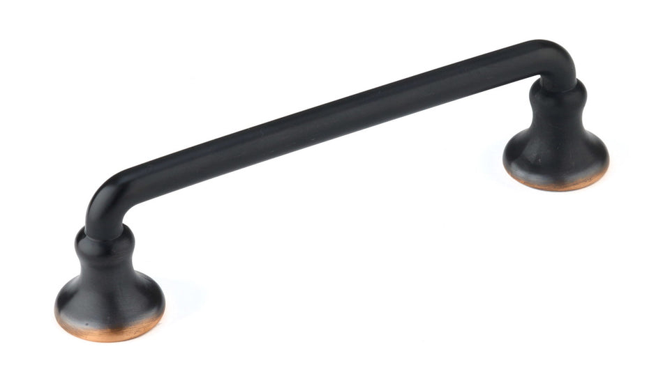 Richelieu BP0874BORB: 96mm cc D-Handle Cabinet Pull - Brushed Oil Rubbed Bronze