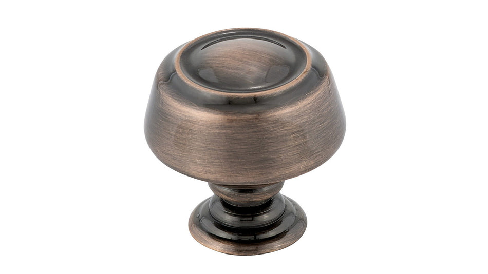 Richelieu BP0875193: 1-3/16" Traditional Round Cabinet Knob - Antique Copper