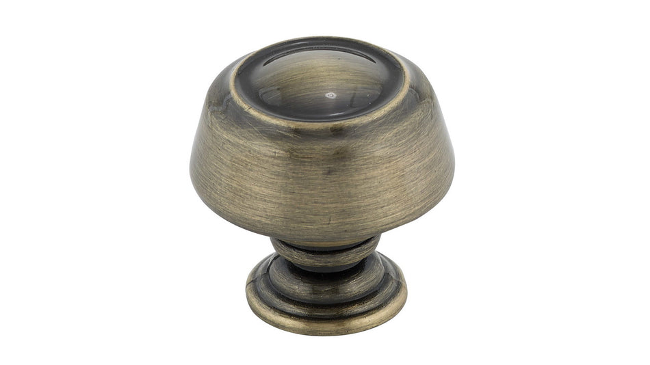 Richelieu BP0875AE: 1-3/16" Traditional Round Cabinet Knob - Antique English