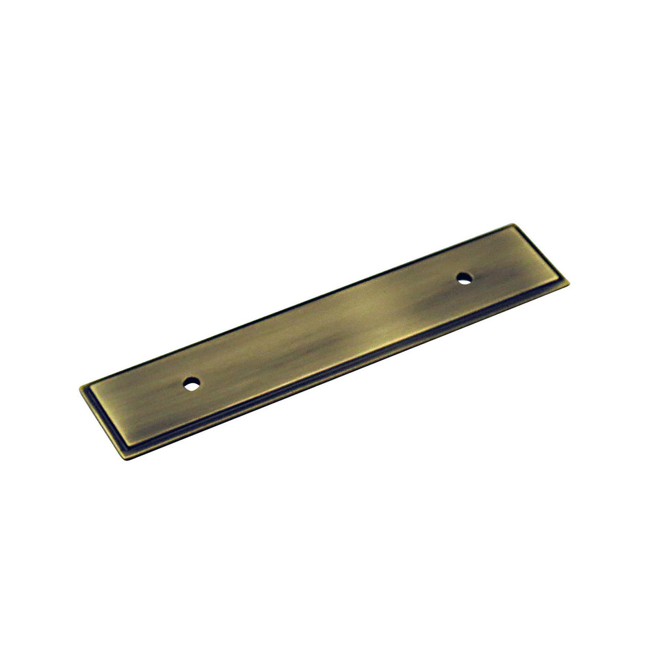 Richelieu BP104596AE: 96mm cc Tremblant Backplate for Cabinet Pulls - Antique English
