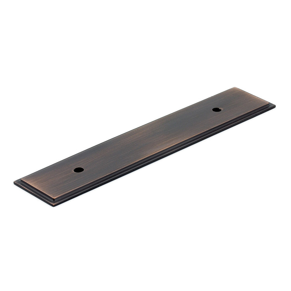 Richelieu BP104596BORB: 96mm cc Tremblant Backplate for Cabinet Pulls - Brushed Oil Rubbed Bronze