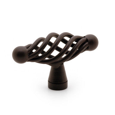 Richelieu BP10555ORB: 2-3/16" Country Style Birdcage T-Cabinet Knob - Oil-Rubbed Bronze