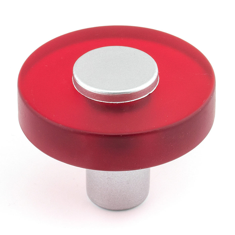 Richelieu BP122503580: 1-3/8" Eclectic Round Cabinet Knob - Red Plastic