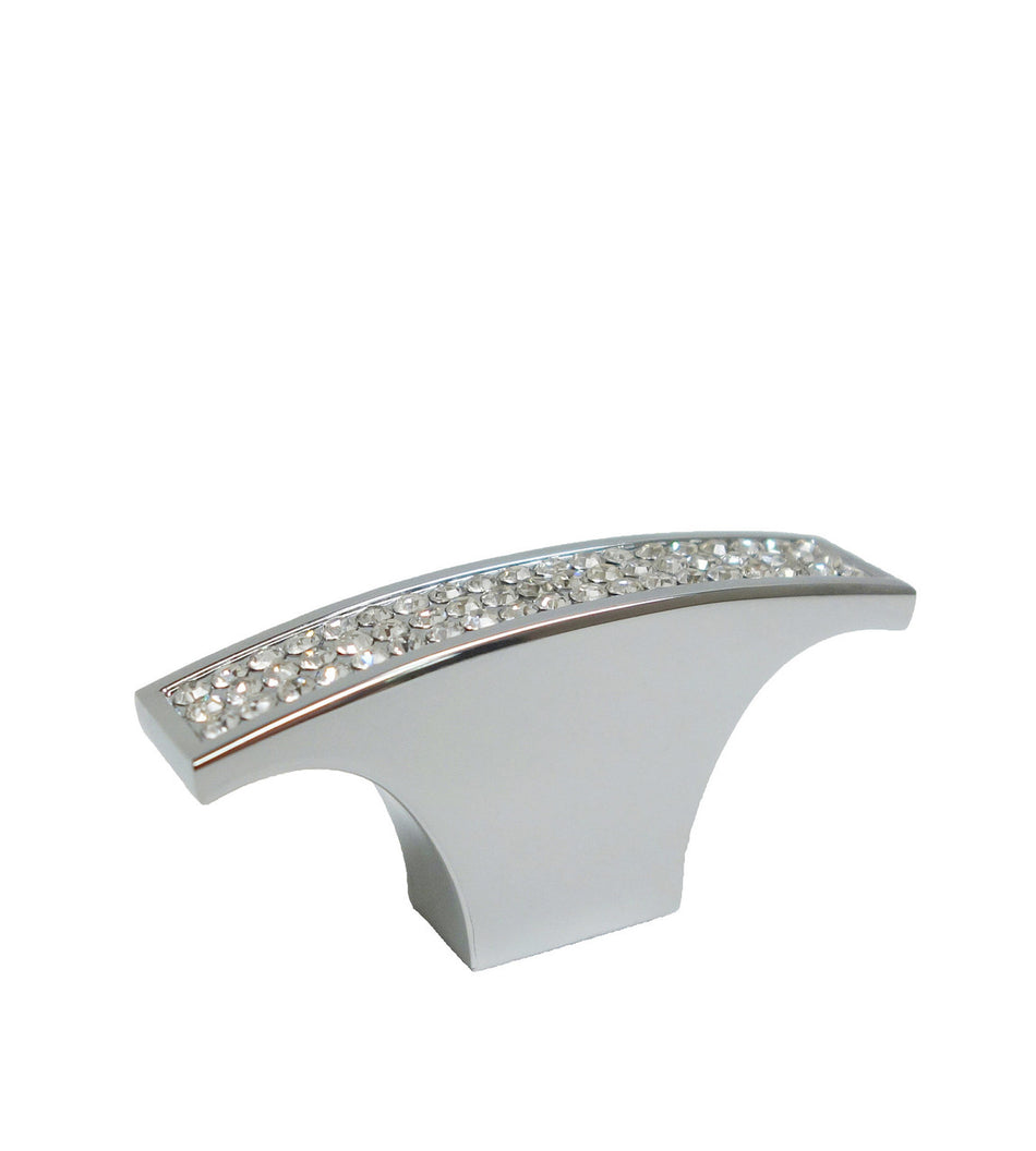 Richelieu BP123403814001: 2-1/2" Contemporary T-Bar Cabinet Knob - Polished Chrome/Clear Crystal