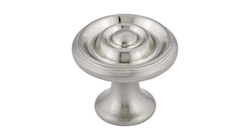 Richelieu BP18439195: 1-3/4" Classic Round Cabinet Knob - Brushed Nickel