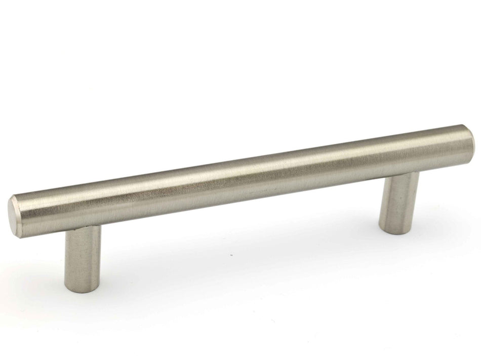 Richelieu BP205108195: 108mm cc Roosevelt Round Bar Cabinet Pull - Brushed Nickel