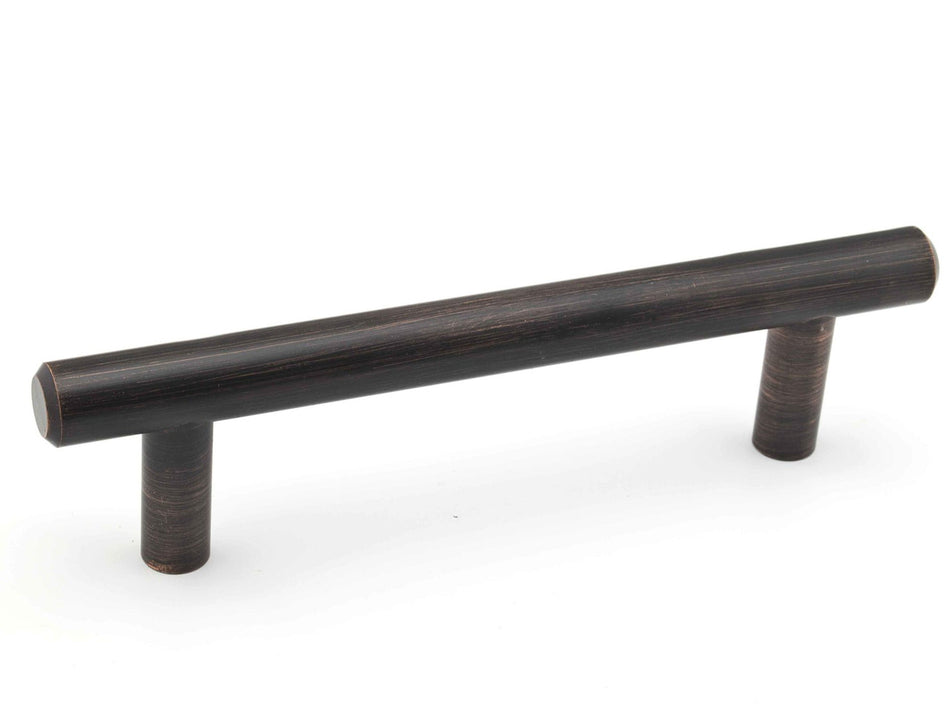Richelieu BP205108BORB: 108mm cc Roosevelt Round Bar Cabinet Pull - Brushed Oil-Rubbed Bronze
