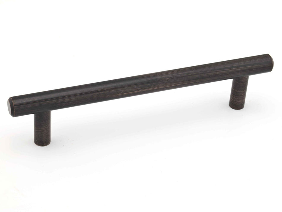 Richelieu BP205160BORB: 160mm cc Roosevelt Round Bar Cabinet Pull - Brushed Oil-Rubbed Bronze