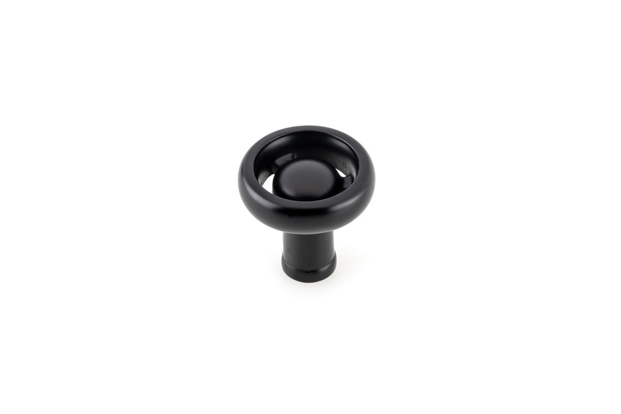 Richelieu BP220936900: 1-13/32" Steampunk Round Cabinet Knob - Matte Black