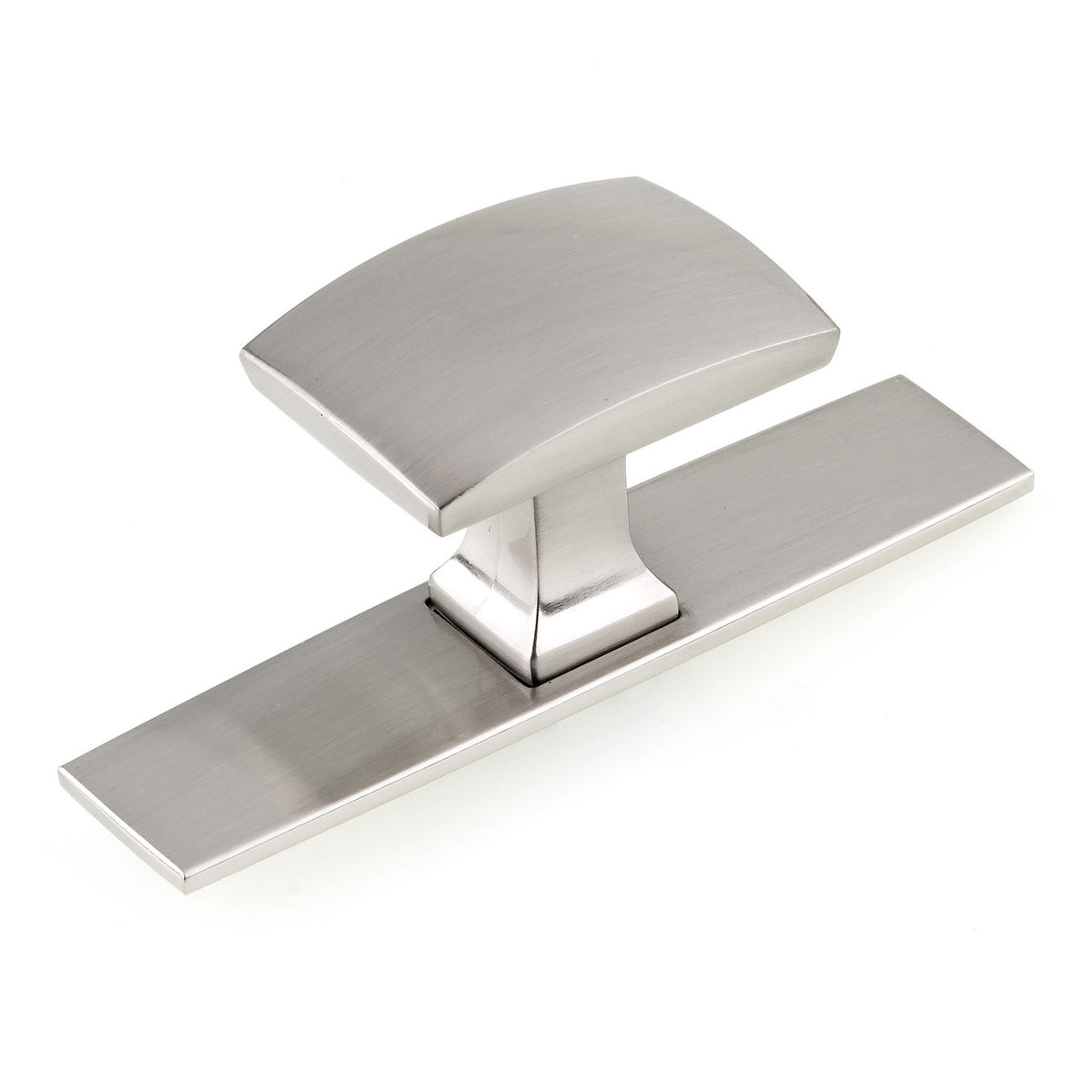 Richelieu BP224543195: 90mm Abbydale Wardrobe Knob w/Backplate - Brushed Nickel
