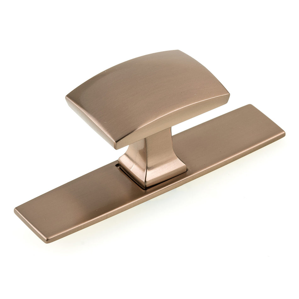 Richelieu BP224543CHBRZ: 90mm Abbydale Wardrobe Knob w/Backplate - Champagne Bronze
