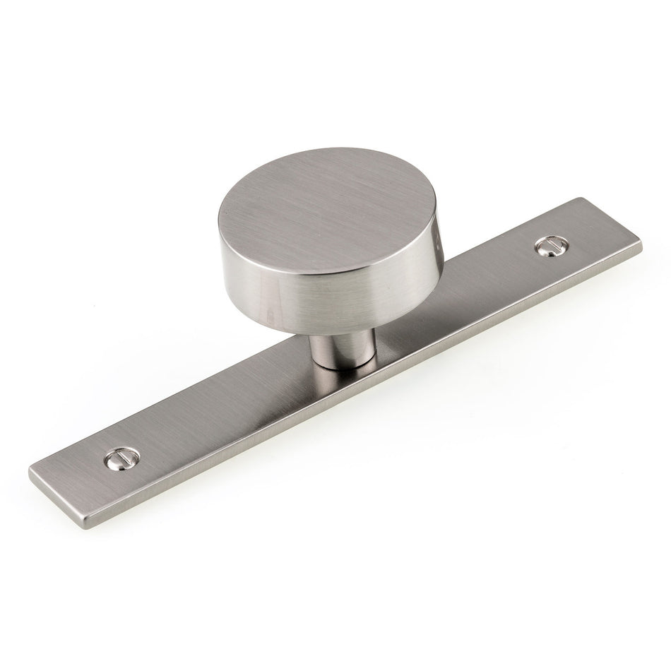 Richelieu BP229540195: 1-9/16" Cranston Wardrobe Knob w/Backplate - Brushed Nickel