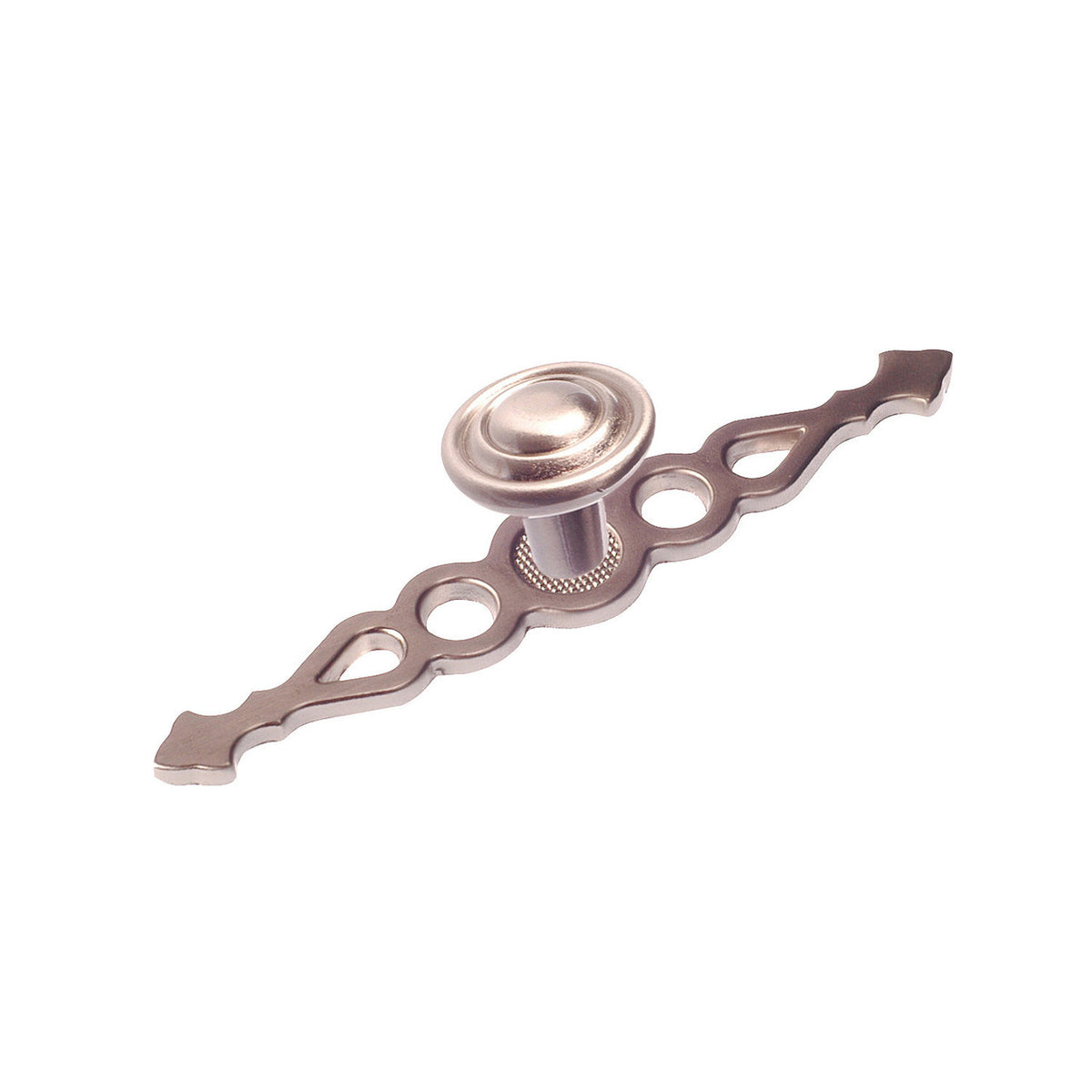 Richelieu BP23601195: 99mm Provence Cabinet Knob/Backplate - Brushed Nickel