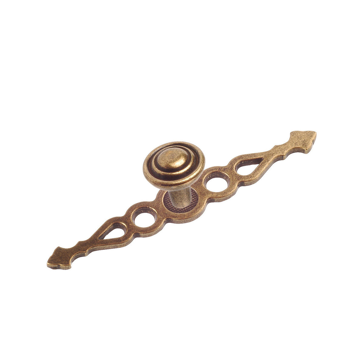 Richelieu BP23601BB: 99mm Provence Cabinet Knob/Backplate - Burnished Brass