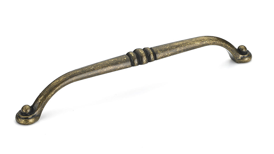 Richelieu BP23738192BB: 192mm cc Beloeil Cabinet Pull - Burnished Brass
