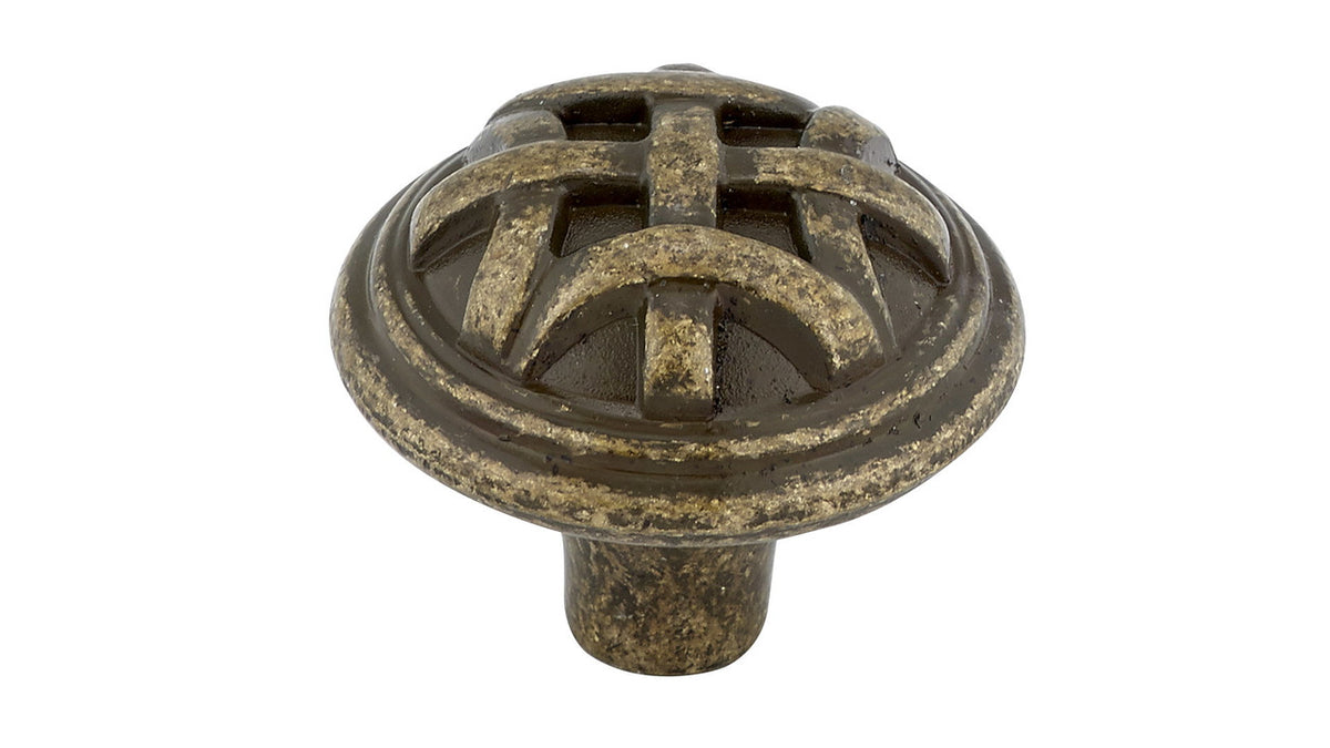 Richelieu BP2391632BB: 1-1/4" Monceau Cabinet Knob - Burnished Brass