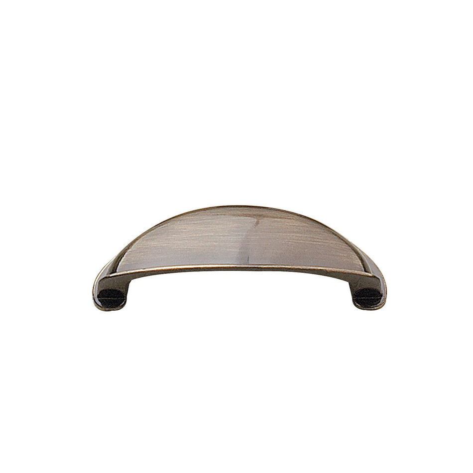 Richelieu BP239164AE: 2-1/2" cc Monceau Cup Cabinet Pull - Antique English