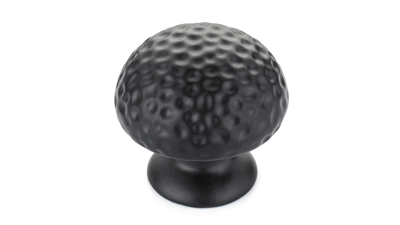 Richelieu BP2395333900: 1-5/16" Rustic Cabinet Knob - Matte Black