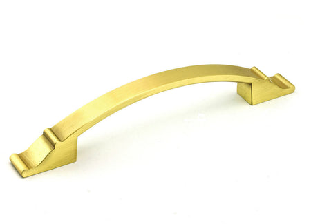 Richelieu BP2606128160: 128mm cc Teramo Bow Cabinet Pull - Satin Brass