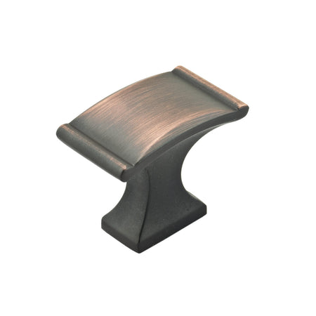 Richelieu BP260637BORB: 1-3/8" Teramo Rectangular Cabinet Knob - Brushed Oil-Rubbed Bronze