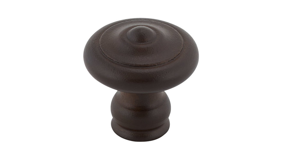 Richelieu BP260730800: 1-3/16" Rustic Forged Iron Cabinet Knob - Rust