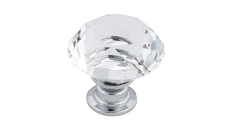 Richelieu BP2828023014011: 1-3/16" Bolzano Cabinet Knob - Polished Chrome/Clear Crystal