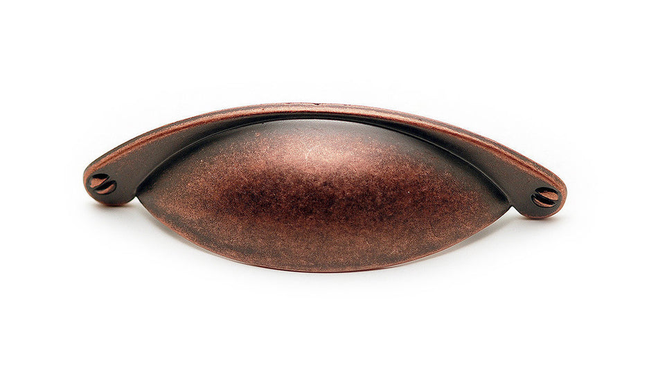 Richelieu BP30342193: 2-1/2" cc Sorbonne Cup Cabinet Pull - Antique Copper