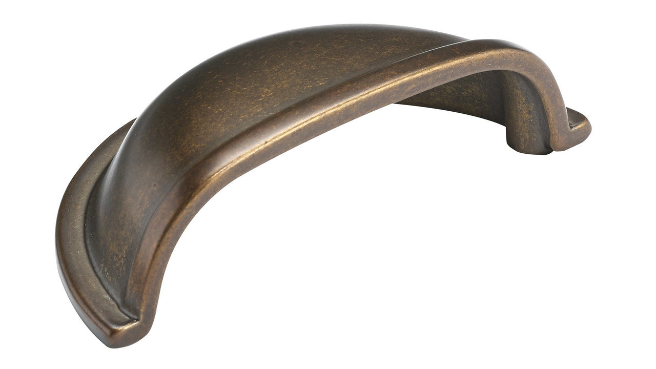 Richelieu BP30388BB: 3" cc Kirkland Cup Cabinet Pull - Burnished Brass