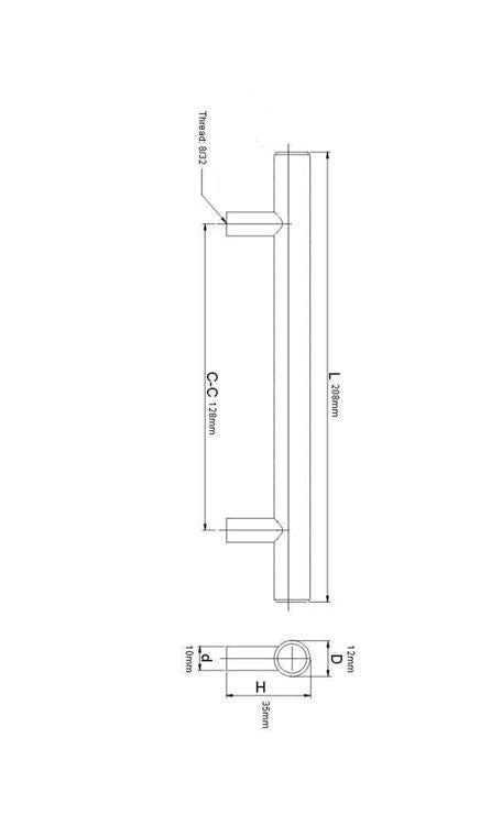 Richelieu BP305128160: 128mm cc Washington Cabinet Pull - Satin Brass