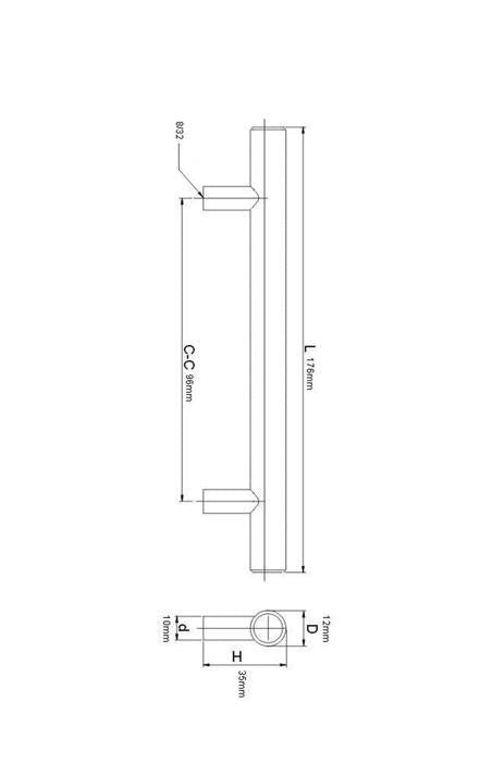 Richelieu BP30596160: 96mm cc Washington Cabinet Pull - Satin Brass
