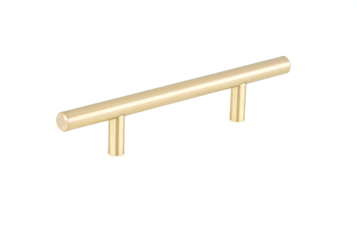 Richelieu BP30596160: 96mm cc Washington Round Bar Cabinet Pull - Satin Brass