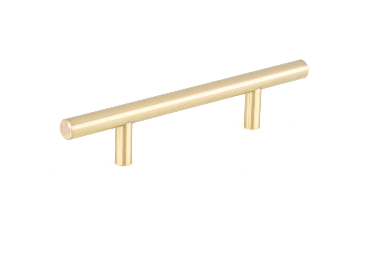 Richelieu BP30596160: 96mm cc Washington Round Bar Cabinet Pull - Satin Brass