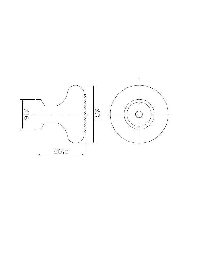 Richelieu BP3561034BORB: 31mm Fremont Cabinet Knob - Brushed Oil Rubbed Bronze