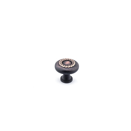 Richelieu BP3561034BORB: 1-7/32" Fermont Round Cabinet Knob - Brushed Oil-Rubbed Bronze