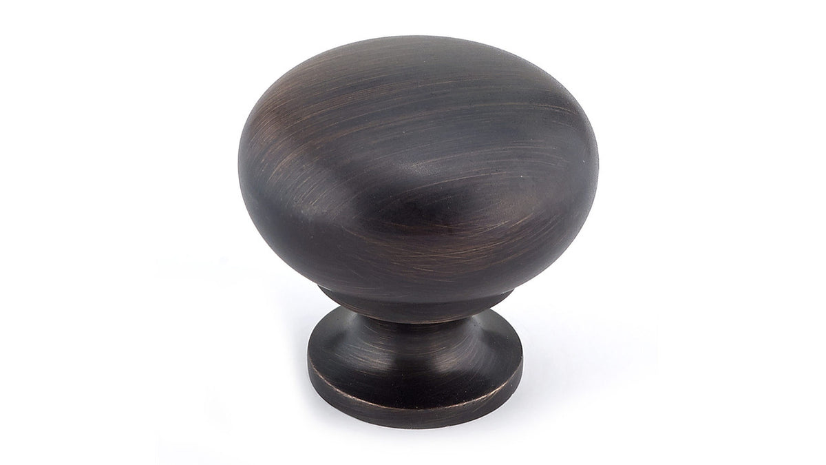 Richelieu BP3923BORB: 1-1/4" Gatineau Cabinet Knob - Brushed Oil Rubbed Bronze
