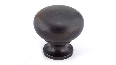 Richelieu BP3923BORB: 1-1/4" Gatineau Cabinet Knob - Brushed Oil Rubbed Bronze