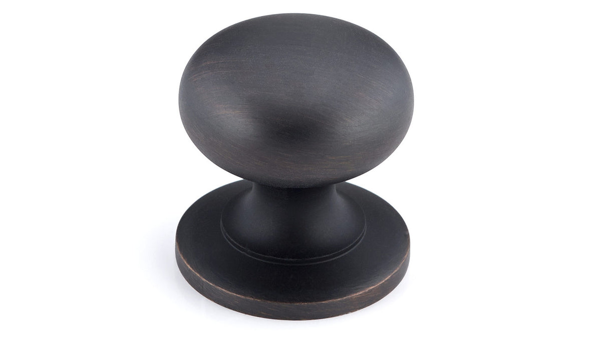 Richelieu BP39313BORB: 1-1/4" Prairie Cabinet Knob - Brushed Oil Rubbed Bronze