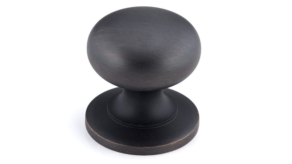 Richelieu BP39313BORB: 1-1/4" Prairie Cabinet Knob - Brushed Oil Rubbed Bronze