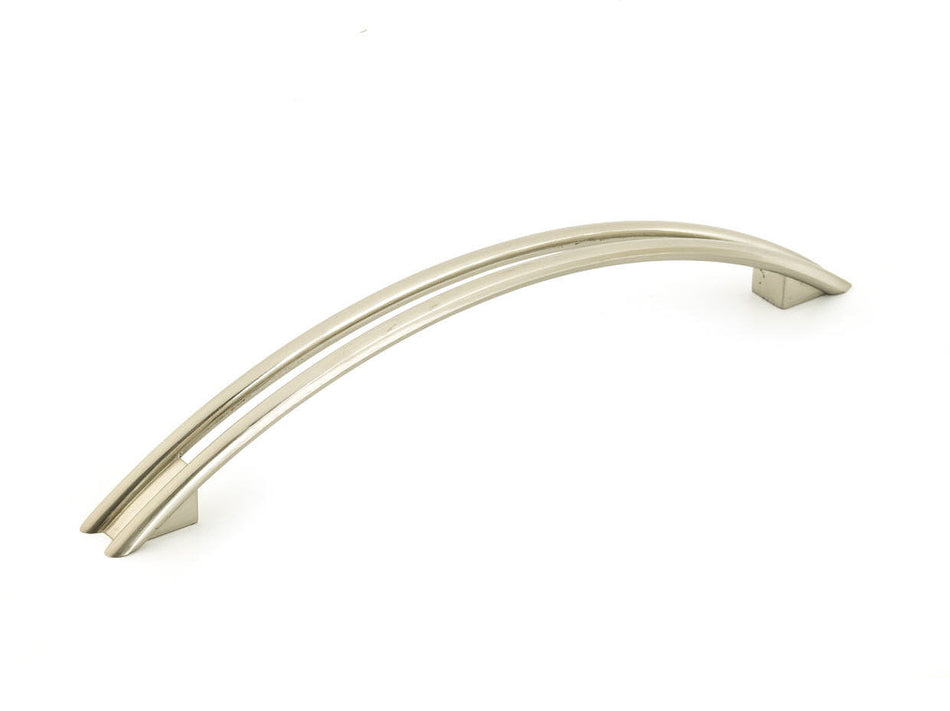 Richelieu BP3963128195: 128mm cc Valcourt Cabinet Pull - Brushed Nickel