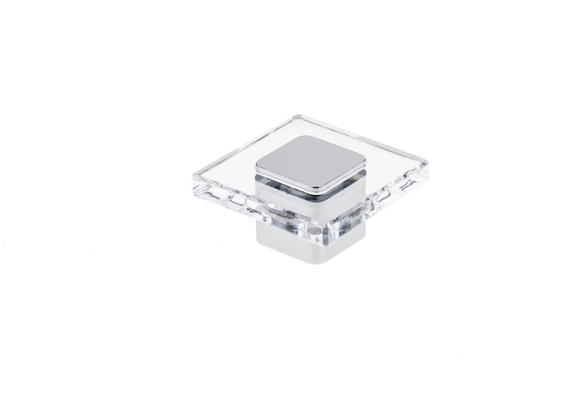 Richelieu BP3993404014011: 1-9/16" Contemporary Cabinet Knob - Polished Chrome/Clear Acrylic