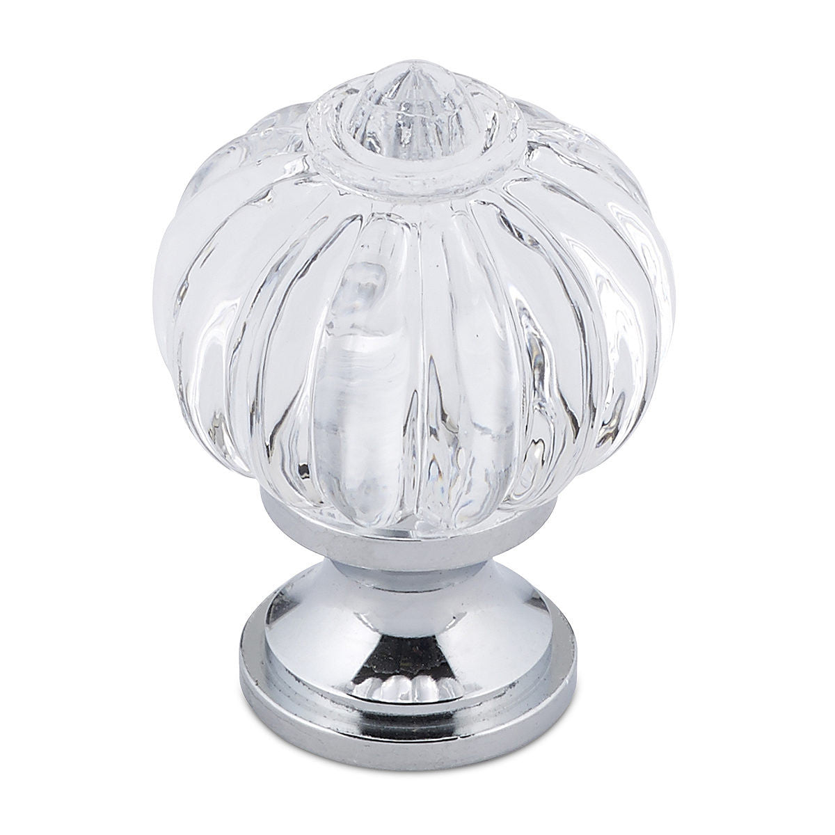 Richelieu BP403514011: 1-3/32" Montreuil Cabinet Knob - Polished Chrome/Clear Acrylic