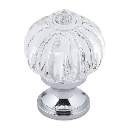 Richelieu BP403514011: 1-3/32" Montreuil Cabinet Knob - Polished Chrome/Clear Acrylic